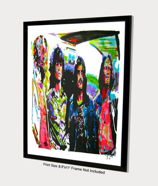 Led Zeppelin Bonham Jones Page Plant Blues Rock Music Poster Print 8.5x11