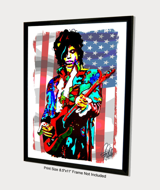 Prince Guitar Rock Music Poster Print Wall Art 8.5x11