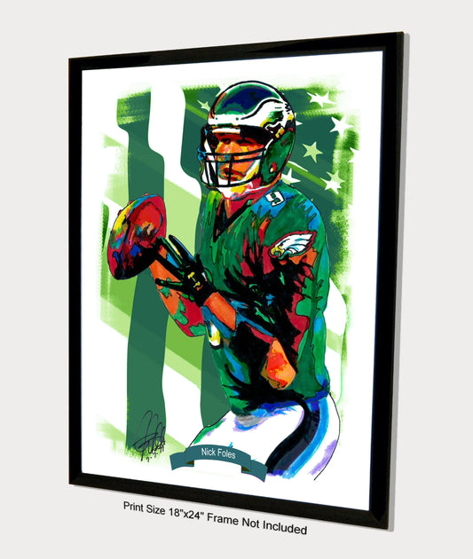 Nick Foles Philadelphia Eagles Football Poster Print Wall Art 18x24