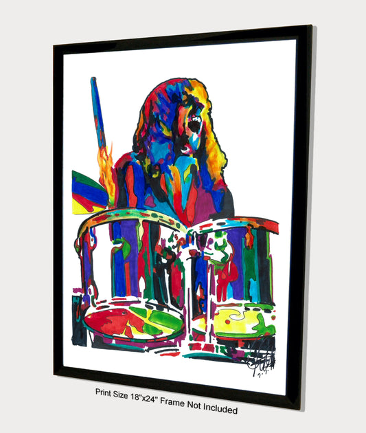 Alan White Yes Drums Rock Music Poster Print Wall Art 18x24