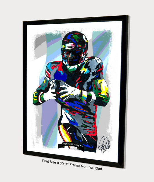 Ha Ha Clinton Dix Chicago Bears Football Sports Poster Print Wall Art 8.5x11