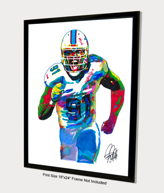 Cameron Wake Miami Dolphins Football Sports Poster Print Wall Art 18x24