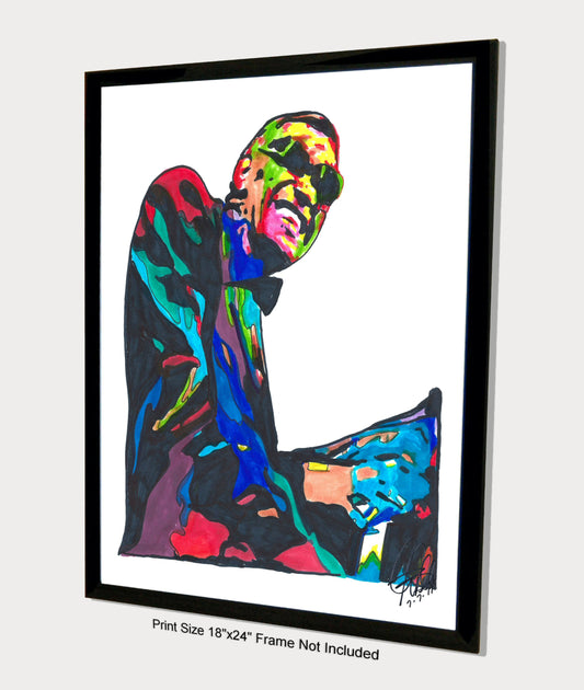 Ray Charles Singer Piano Soul Music Poster Print Wall Art 18x24