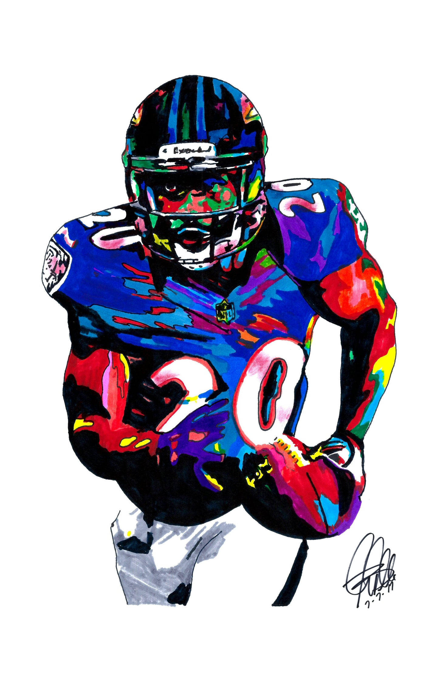 Ed Reed Baltimore Ravens Safety Football Sports Poster Print Wall Art 11x17