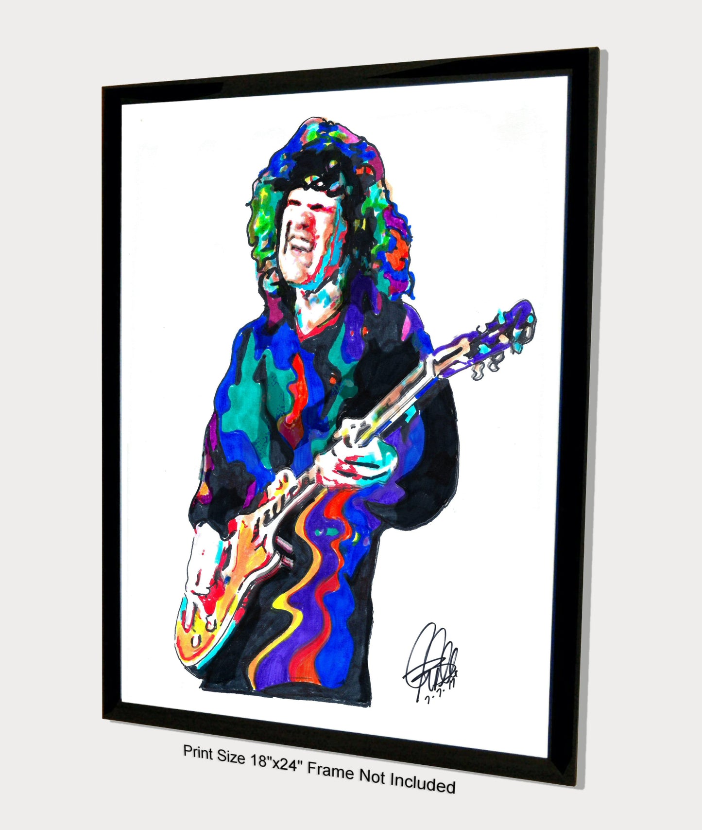 Gary Moore Singer Guitar Blues Rock Music Poster Print Wall Art 18x24