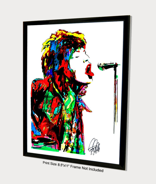 Mick Jagger Singer Blues Rock Music Poster Print Wall Art 8.5x11