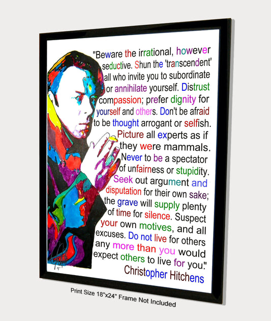 Christopher Hitchens Author Journalist Vanity Fair Poster Print 18x24