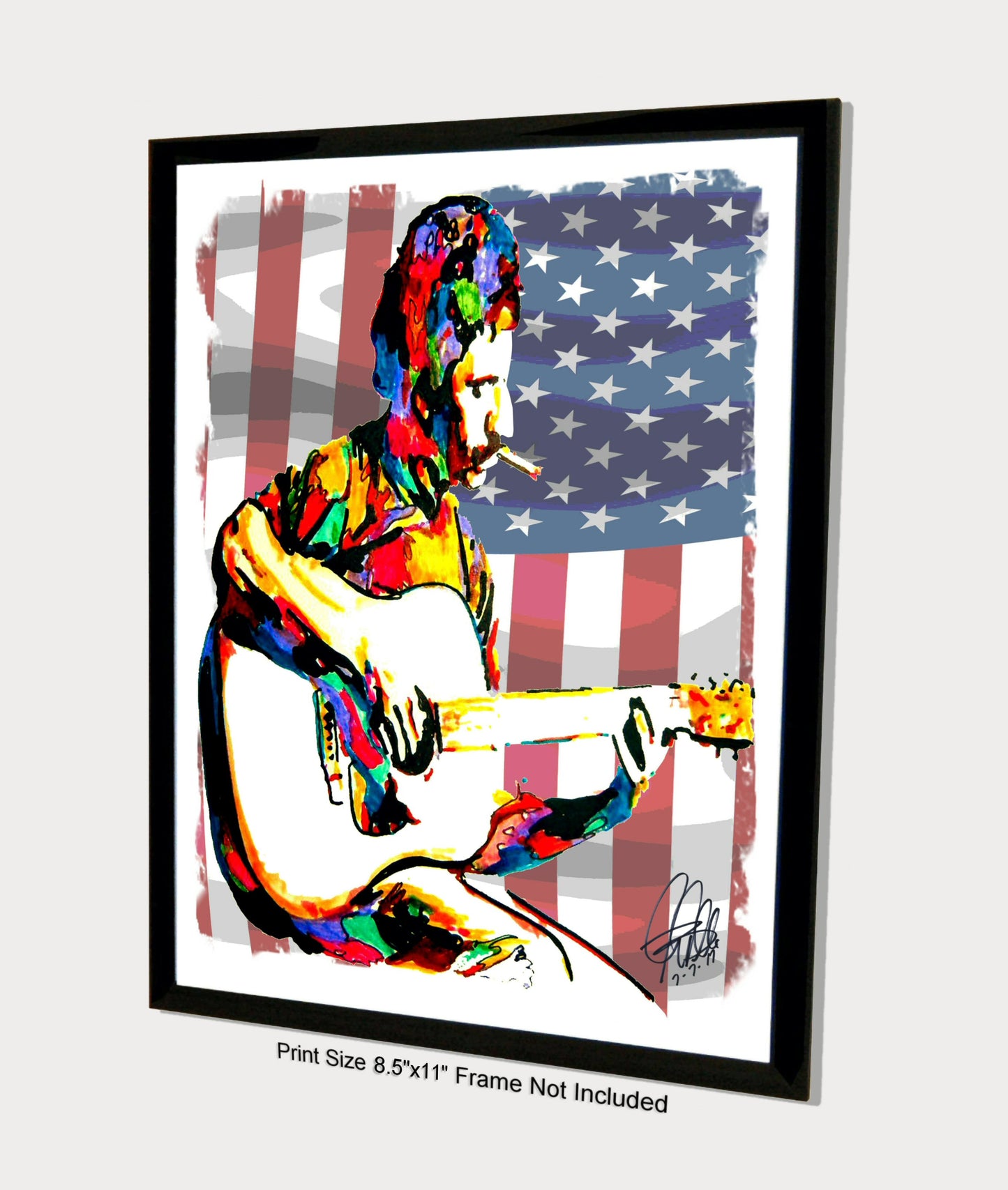 Jim Croce Guitar Folk Rock Music Poster Print Wall Art 8.5x11