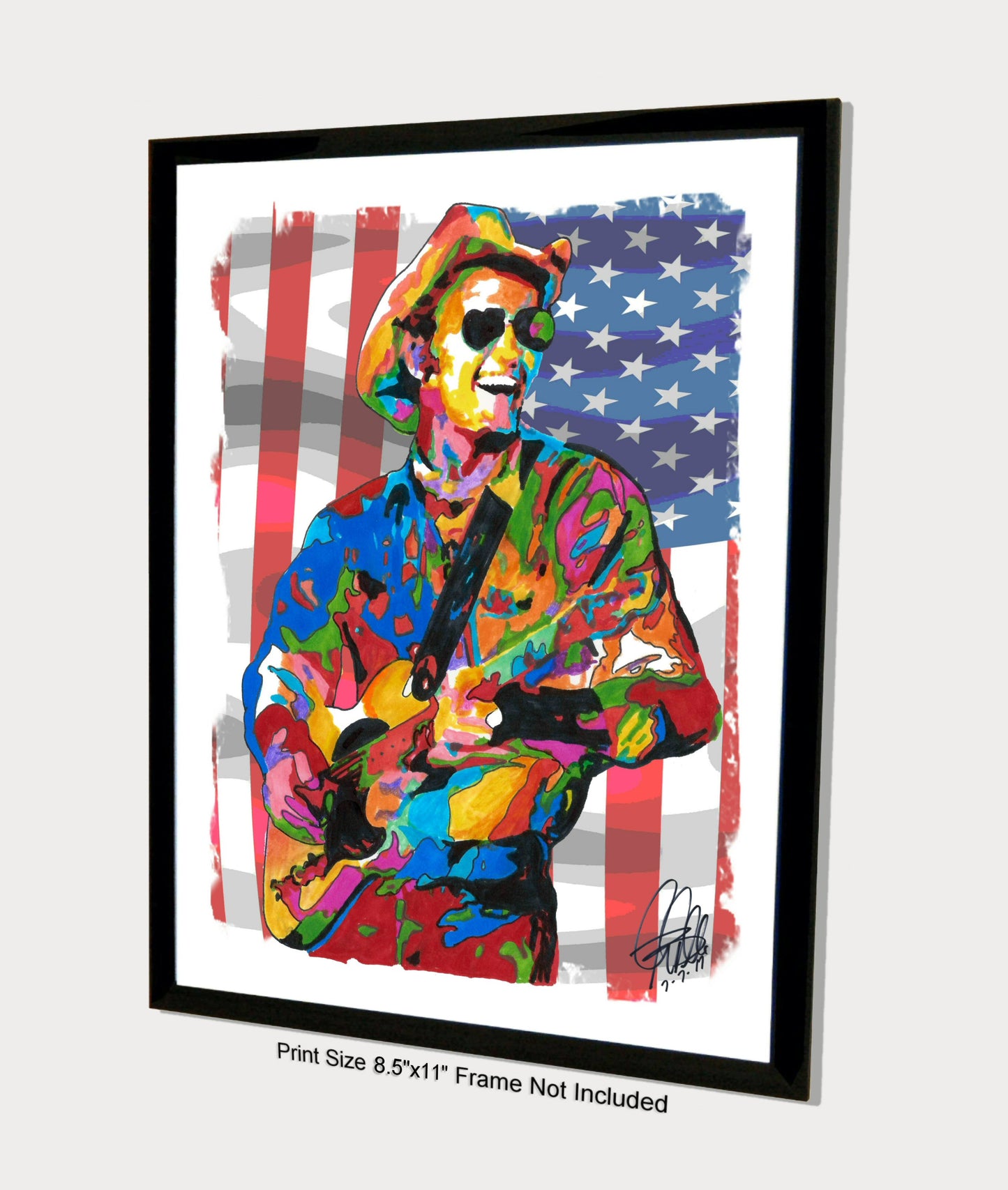 Jerry Reed Guitar Country Rock Music Poster Print Wall Art 8.5x11