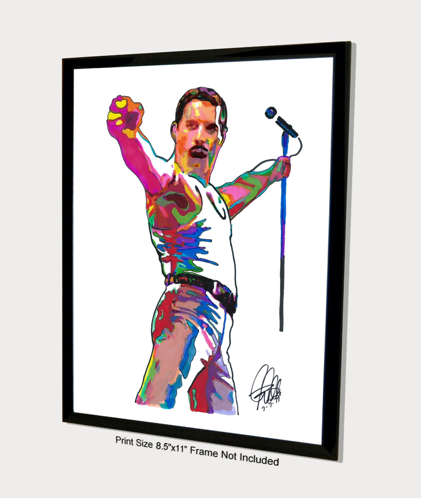 Freddie Mercury Queen Rock Music Poster Print Wall Art 8.5x11