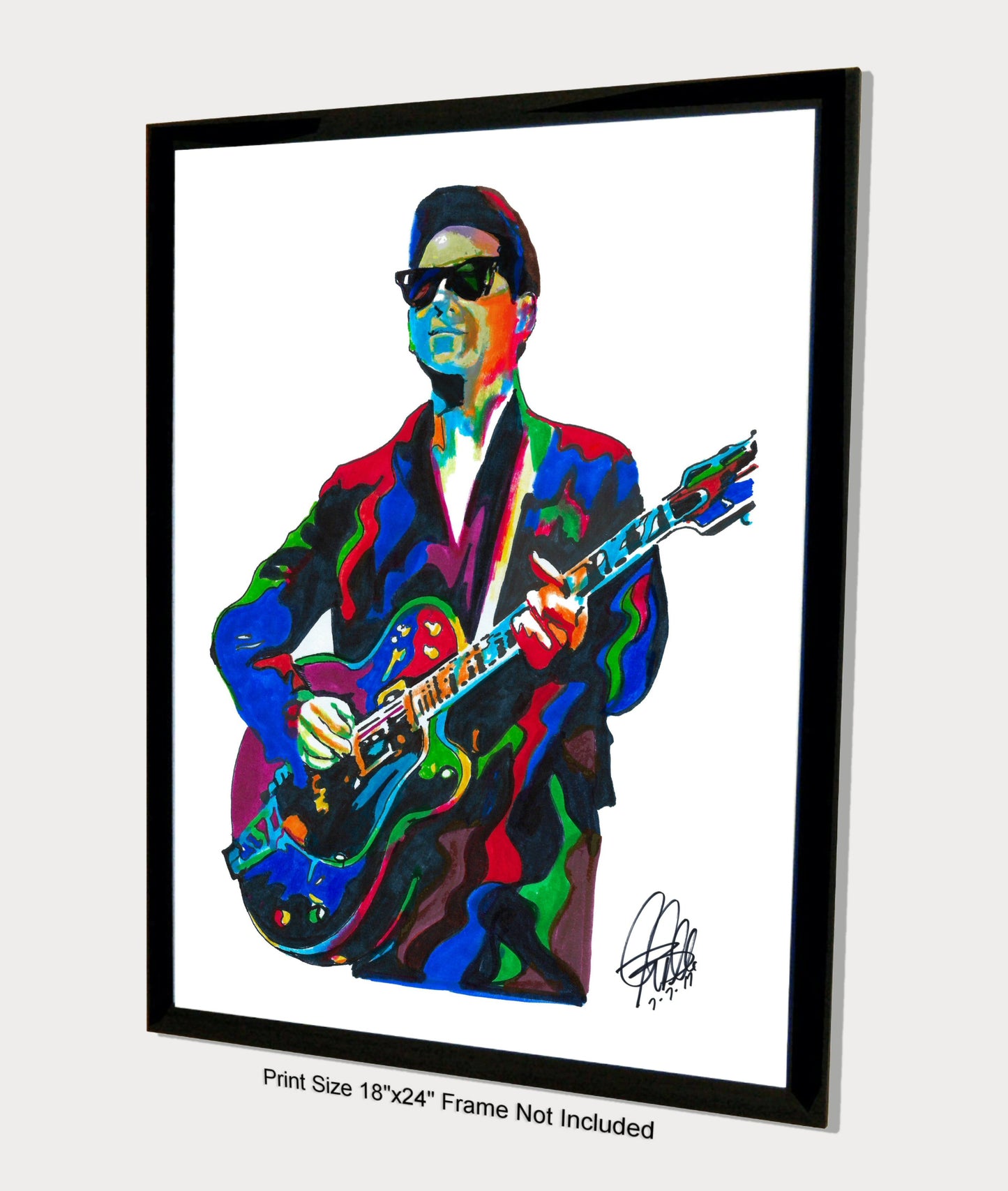 Roy Orbison Singer Guitar Rockabilly Music Poster Print Wall Art 18x24