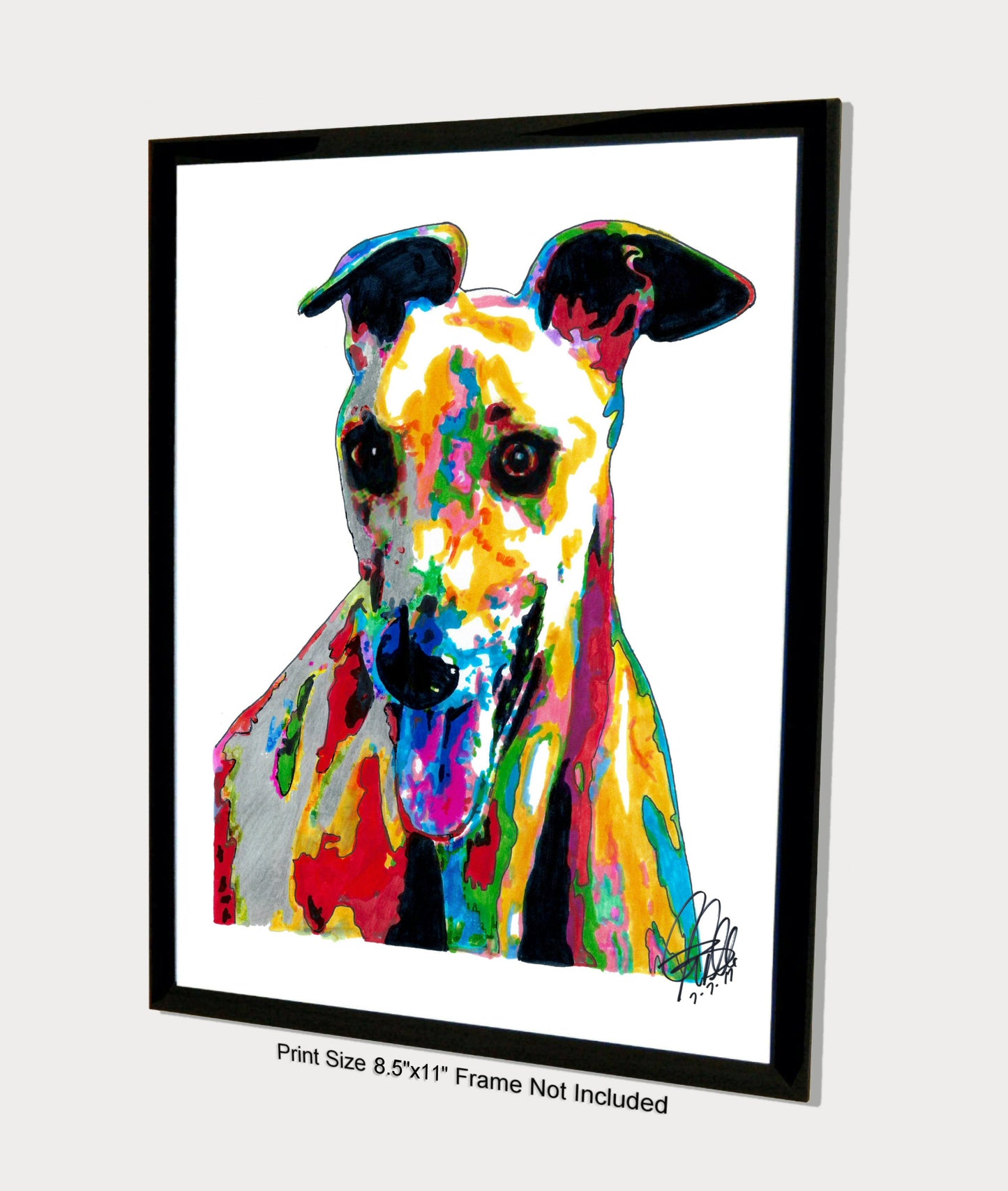 Greyhound Sighthound Race Dog Print Poster Wall Art 8.5x11