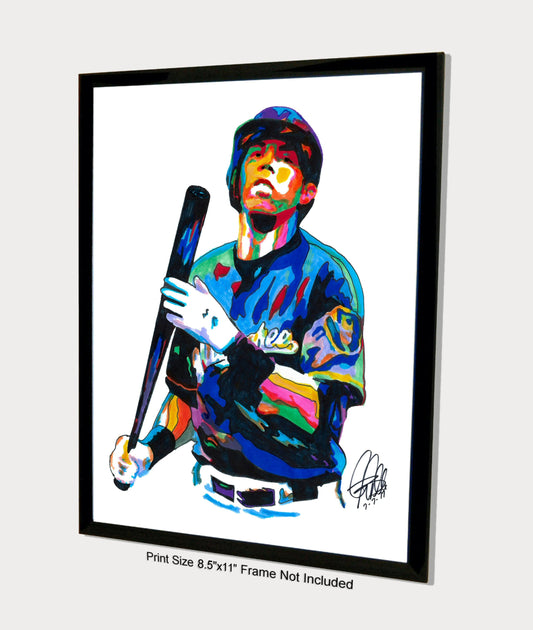 Christian Yelich Milwaukee Brewers Baseball Sports Poster Print Wall Art 8.5x11