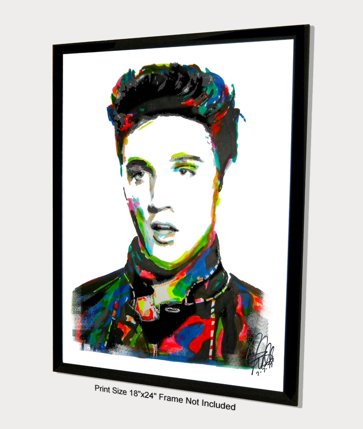 Elvis Presley Guitar Rockabilly Music Poster Print Wall Art 18x24