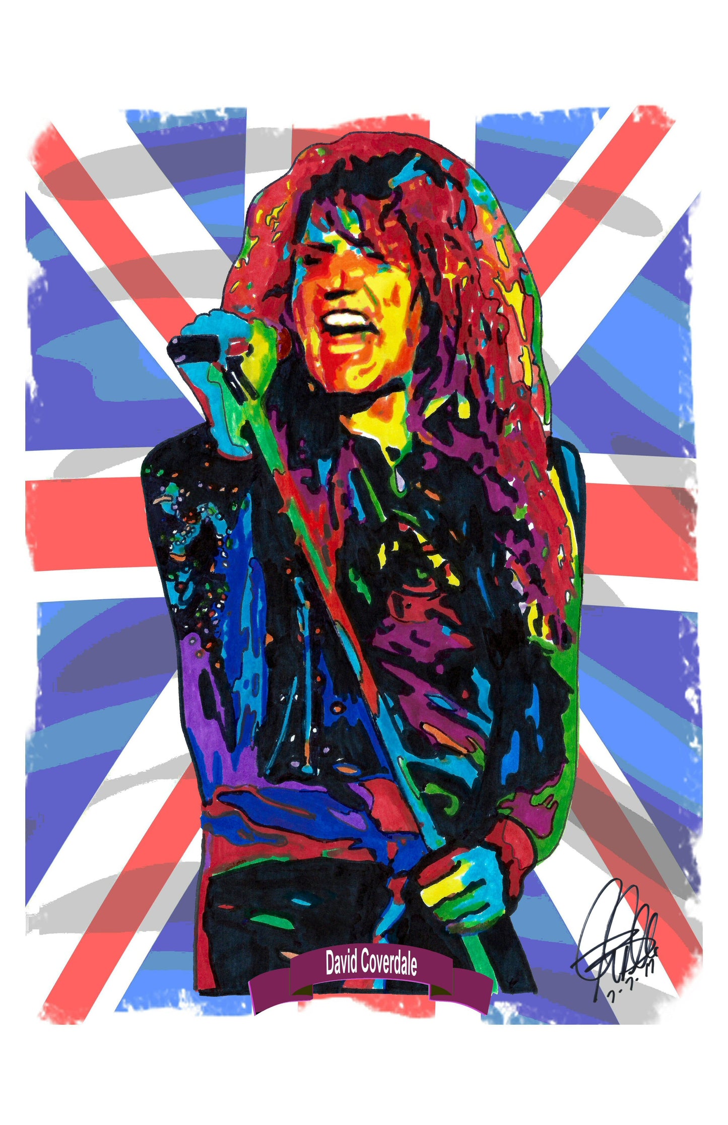 David Coverdale Whitesnake Singer Hard Rock Music Poster Print Wall Art 11x17