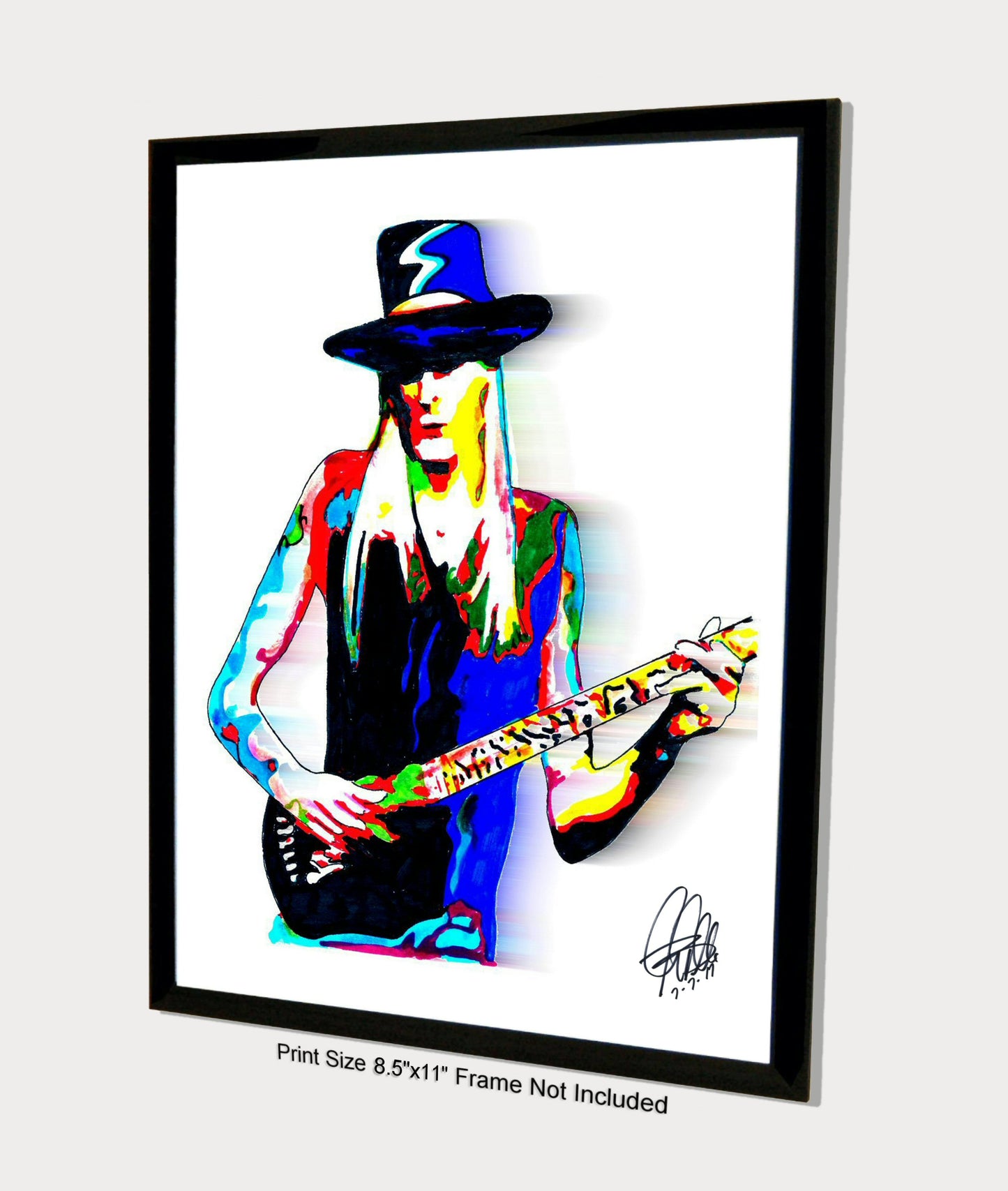 Johnny Winter Guitar Blues Rock Music Poster Print Wall Art 8.5x11