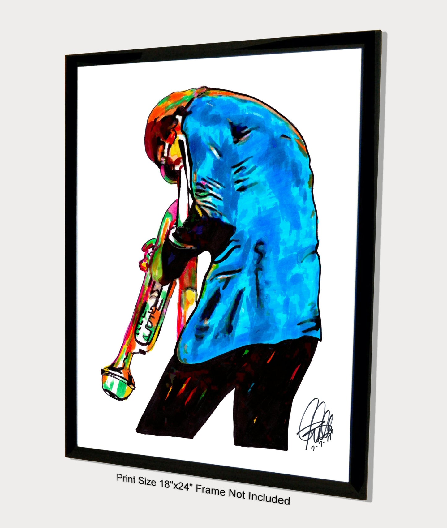 Miles Davis Trumpet Jazz Bebop Music Poster Print Wall Art 18x24