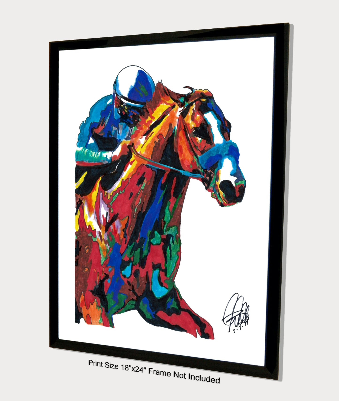 Justify Triple Crown Kentucky Derby Horse Racing Poster Print Wall Art 18x24