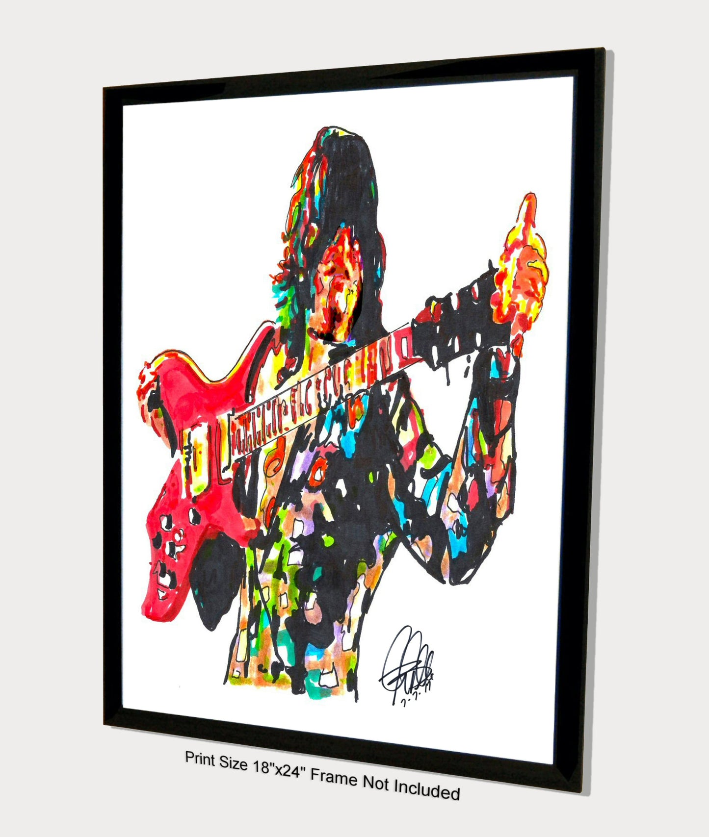 Joe Perry Aerosmith Guitar Hard Rock Music Poster Print Wall Art 18x24