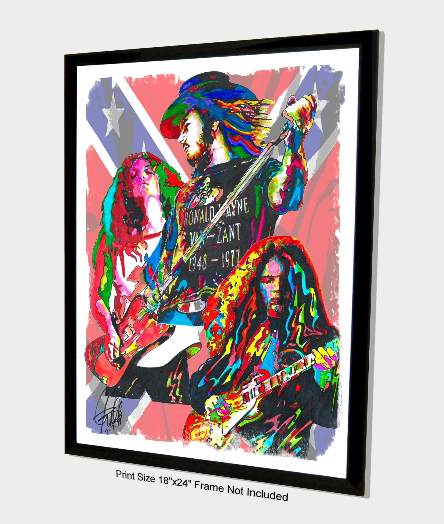 Lynyrd Skynyrd Van Zant Collins Rossington Music Poster Print Wall Art 18x24