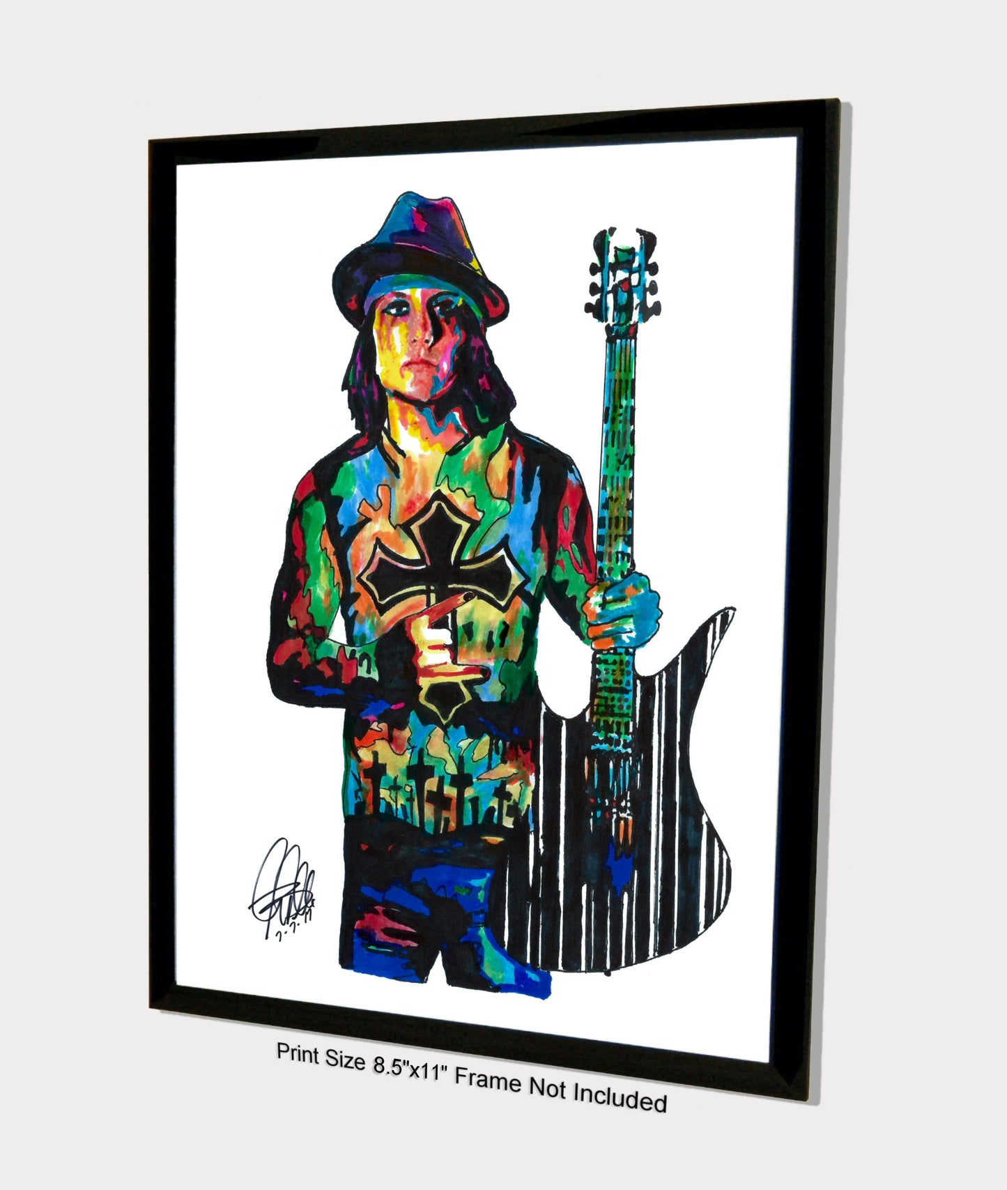 Synyster Gates Avenged Sevenfold Guitar Music Print Poster Wall Art 8.5x11