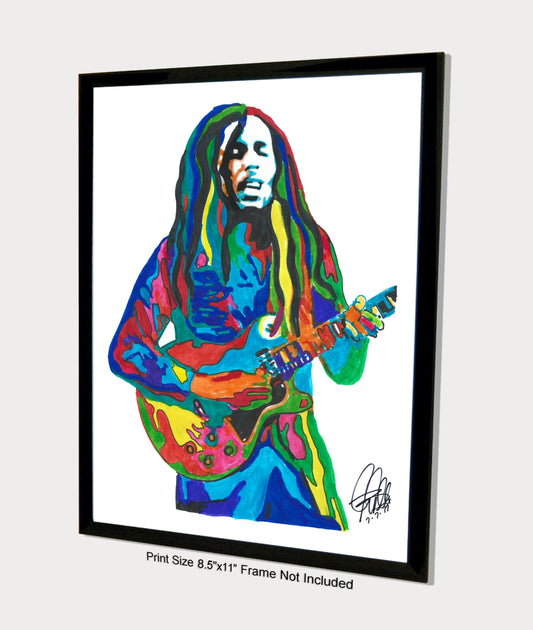 Bob Marley The Wailers Reggae Ska Music Poster Print Wall Art 8.5x11