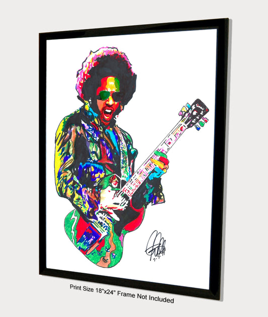 Lenny Kravitz Singer Guitar Rock Music Poster Print Wall Art 18x24