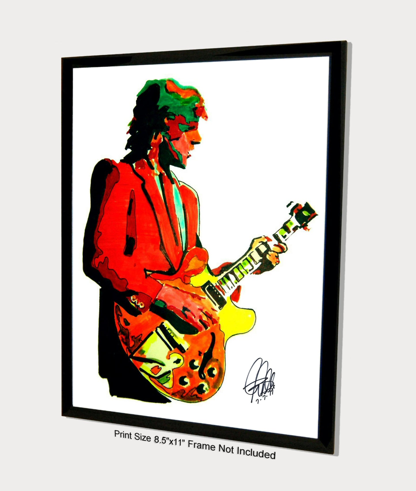 Alex Lifeson Rush Guitar Hard Rock Music Poster Print Wall Art 8.5x11