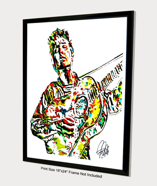 Bob Dylan Singer Guitar Folk Rock Pop Music Poster Print Wall Art 18x24