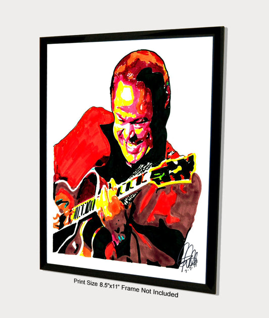 Roy Clark Guitar Singer Country Music Poster Print Wall Art 8.5x11