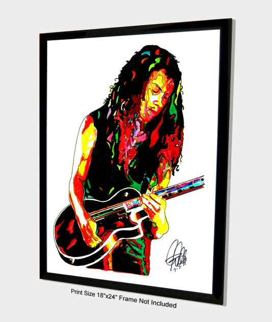 Kirk Hammett Metallica Guitar Heavy Metal Poster Metal Print Wall Art 18x24