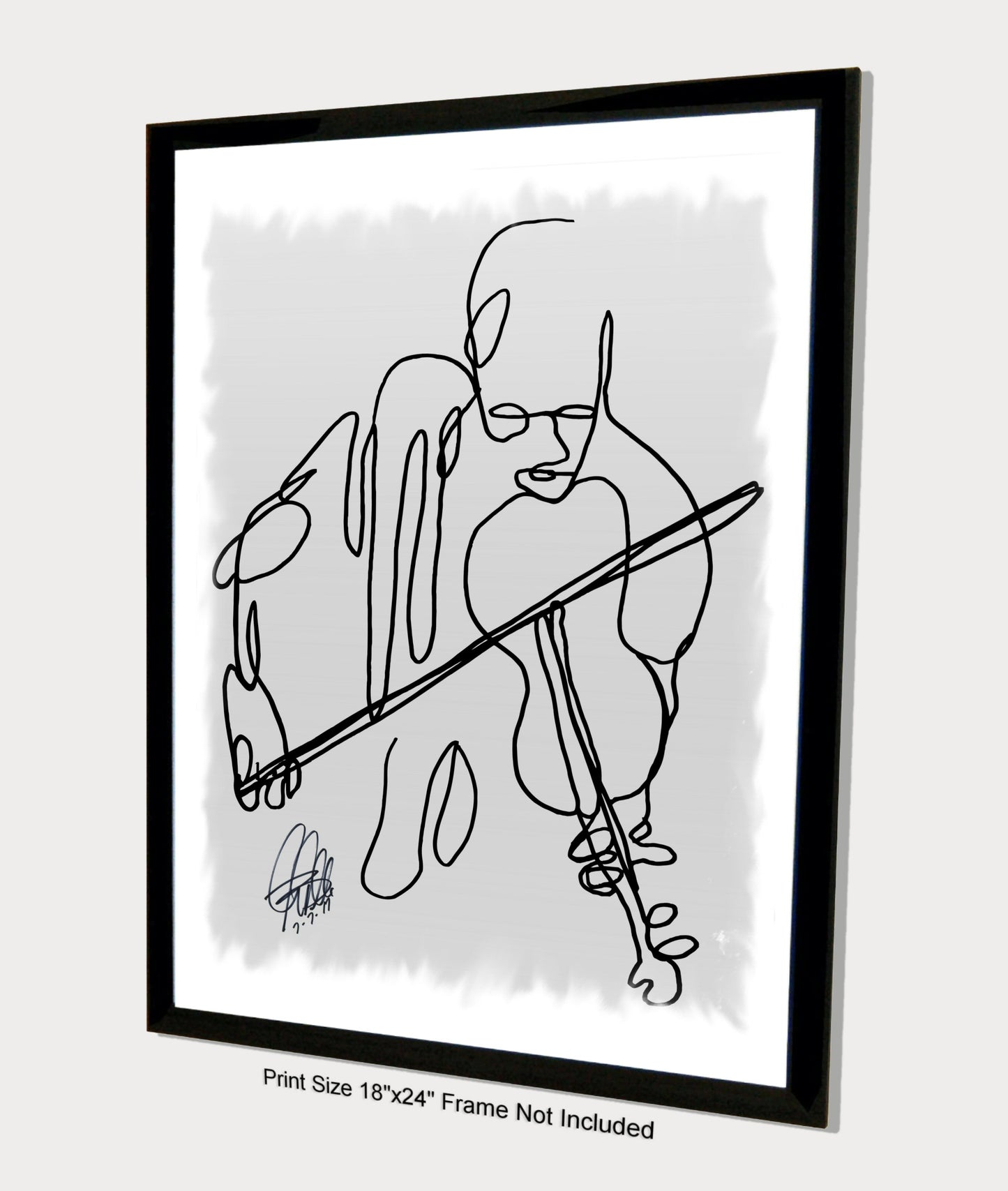 Violin Player Music Poster Print Wall Art 18x24