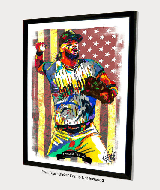 Fernando Tatis Jr San Diego Padres Baseball Poster Print Wall Art 18x24