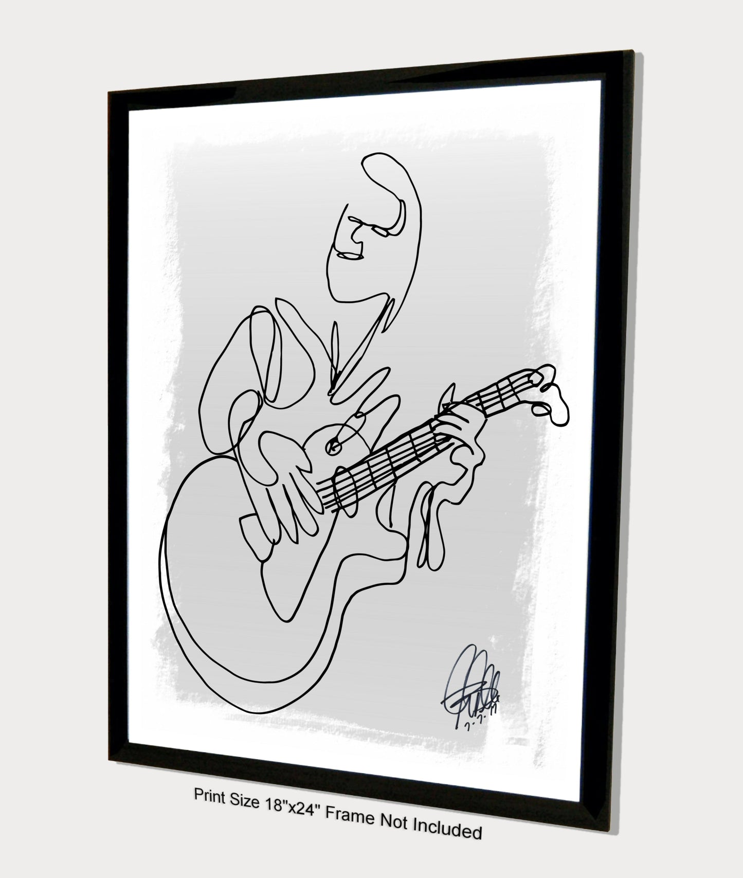 Jazz Guitar Player Music Poster Print Wall Art 18x24