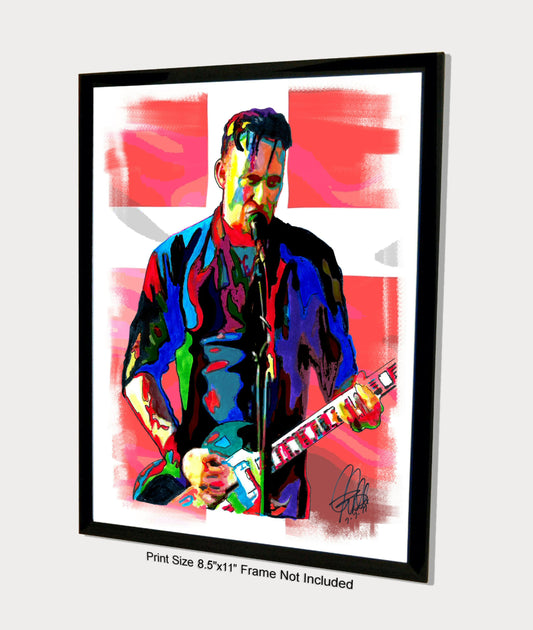 Michael Poulsen Volbeat Heavy Metal Rock Music Poster Print Wall Art 8.5x11