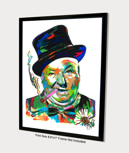 WC Fields American Comedian Actor Celebrities Poster Print Wall Art 8.5x11