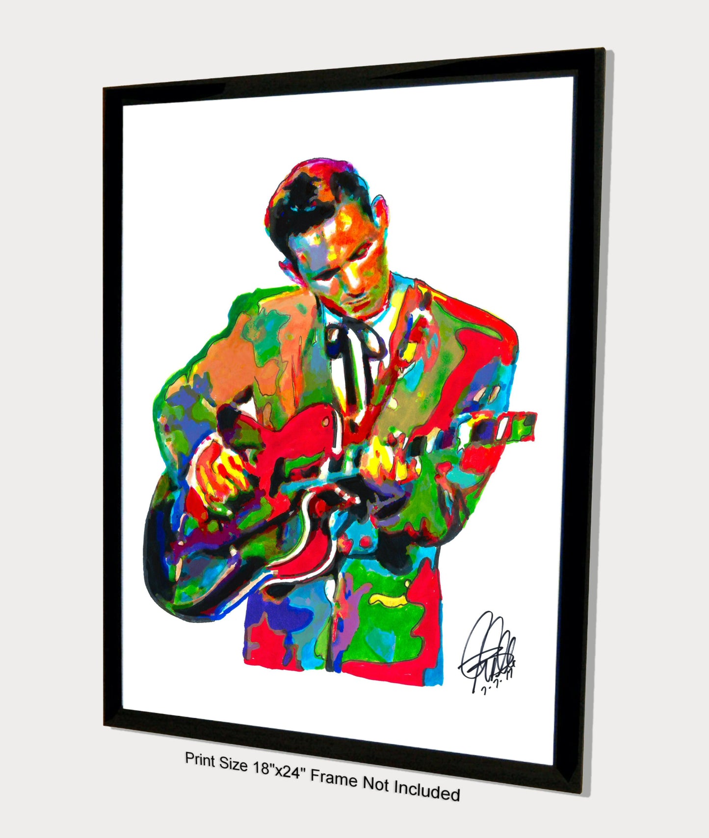 Chet Atkins Guitar Rockabilly Country Music Poster Print Wall Art 18x24