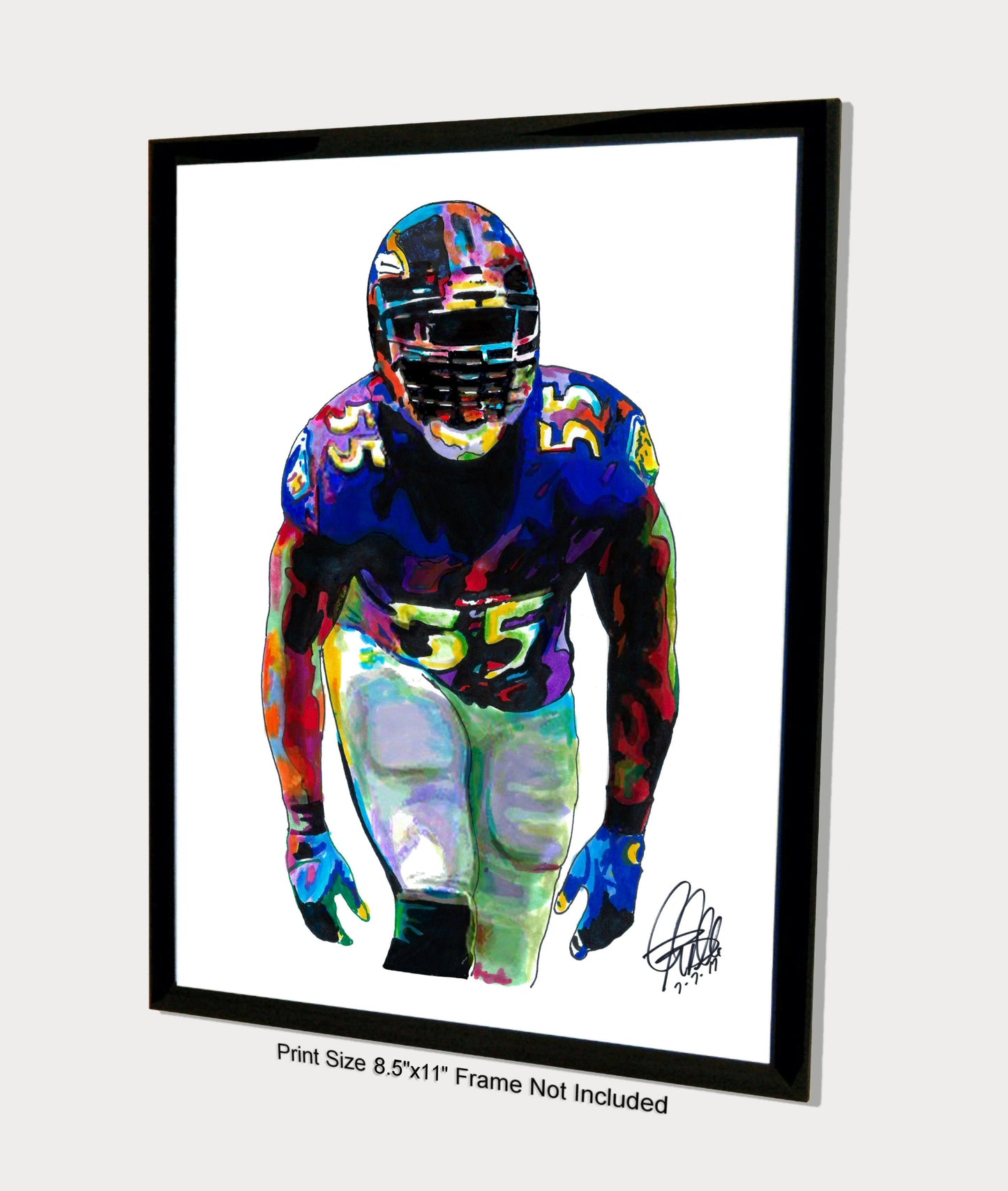 Terrell Suggs Baltimore Ravens Football Sports OLB Poster Print Wall Art 8.5x11