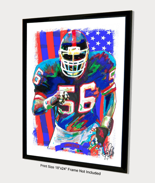 Lawrence Taylor New York Giants Football Sports Poster Print Wall Art 18x24