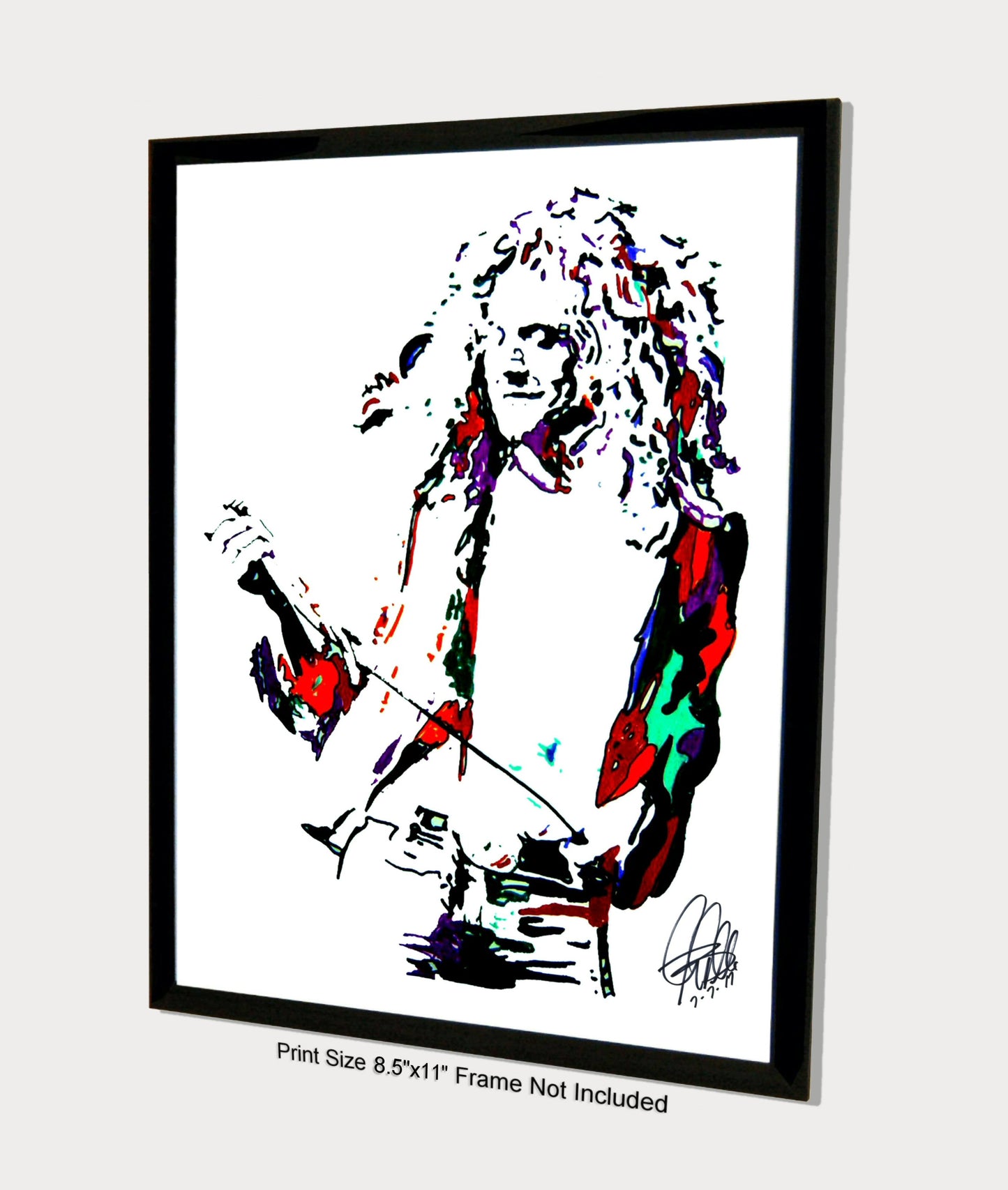 Robert Plant Led Zeppelin Singer Rock Music Poster Print Wall Art 8.5x11