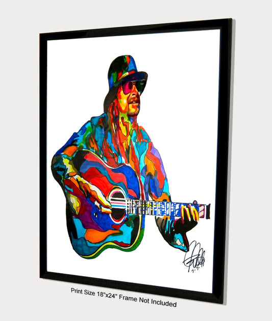 Kid Rock Singer Guitar Rap Rock Music Poster Print Tribute Wall Art 18x24