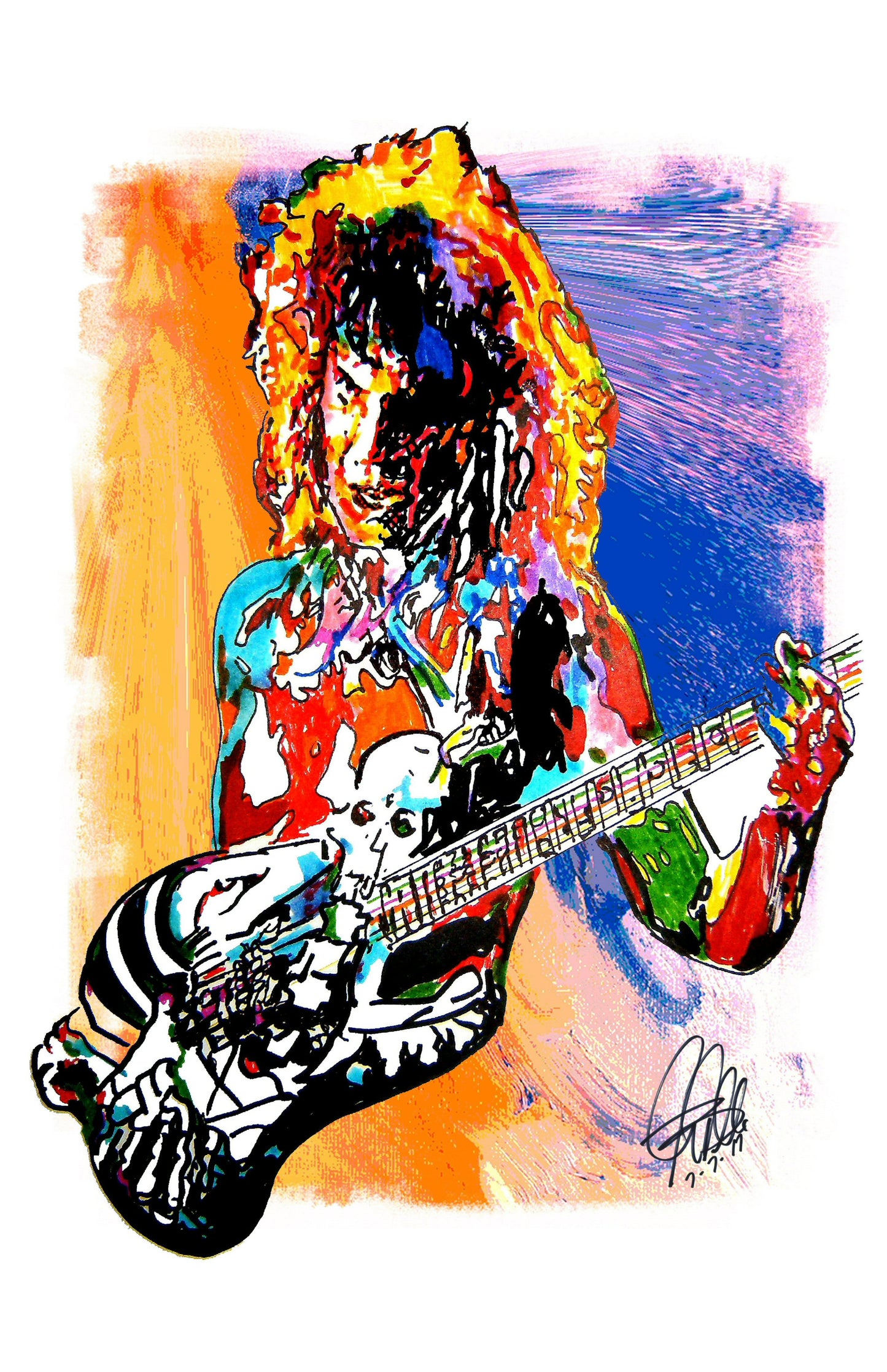 George Lynch Dokken Guitar Hard Rock Music Print Poster Wall Art 11x17