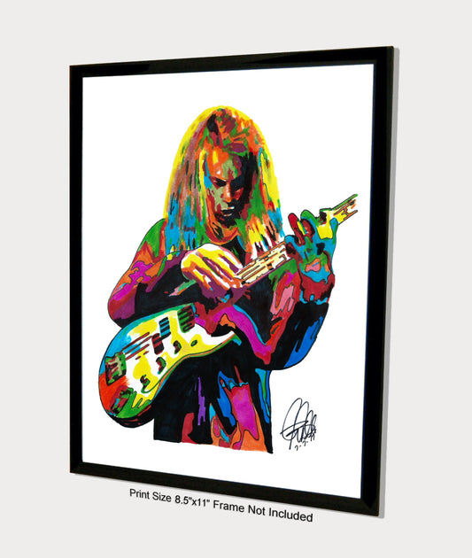 Billy Sheehan Bass Rock Music Poster Print Wall Art 8.5x11