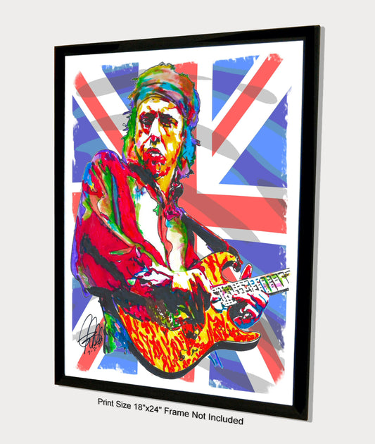 Mark Knopfler Dire Straits Guitar Rock Music Poster Print Wall Art 18x24