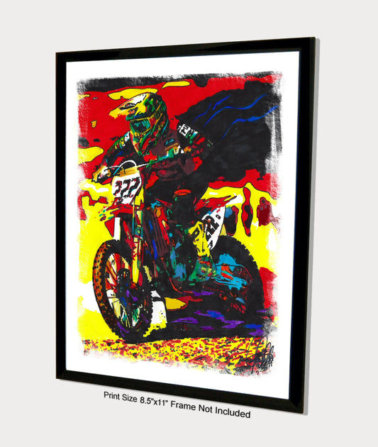 Tony Cairoli Motocross Freestyle Dirt Bike Poster Print Wall Art 8.5x11