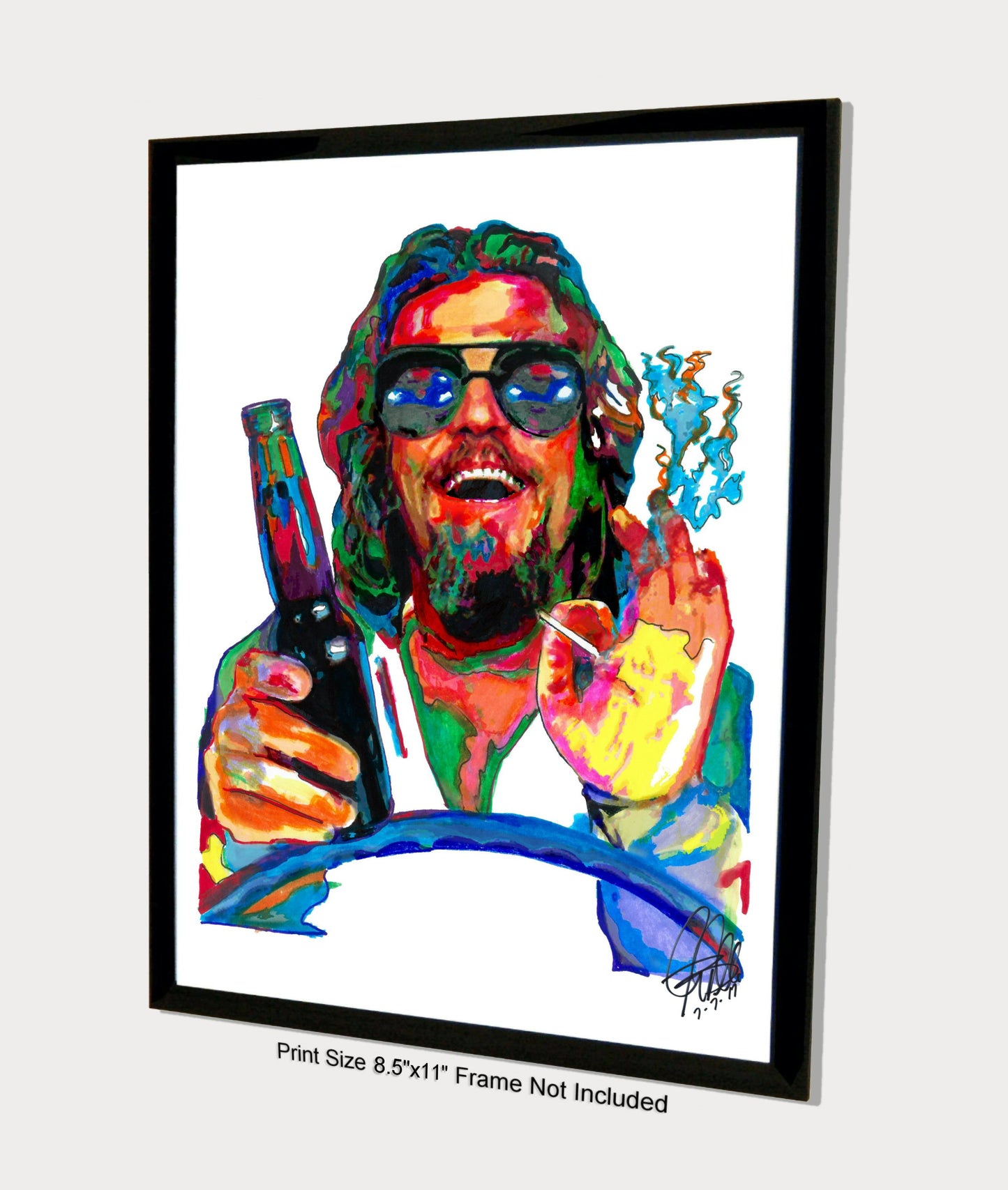 The Dude The Big Lebowski Jeff Bridges Poster Print Wall Art 8.5x11