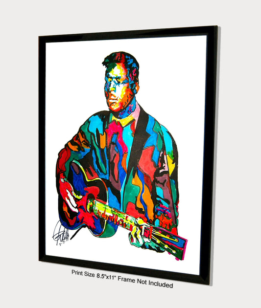 Blind Lemon Jefferson Guitar Blues Music Poster Print Wall Art 8.5x11