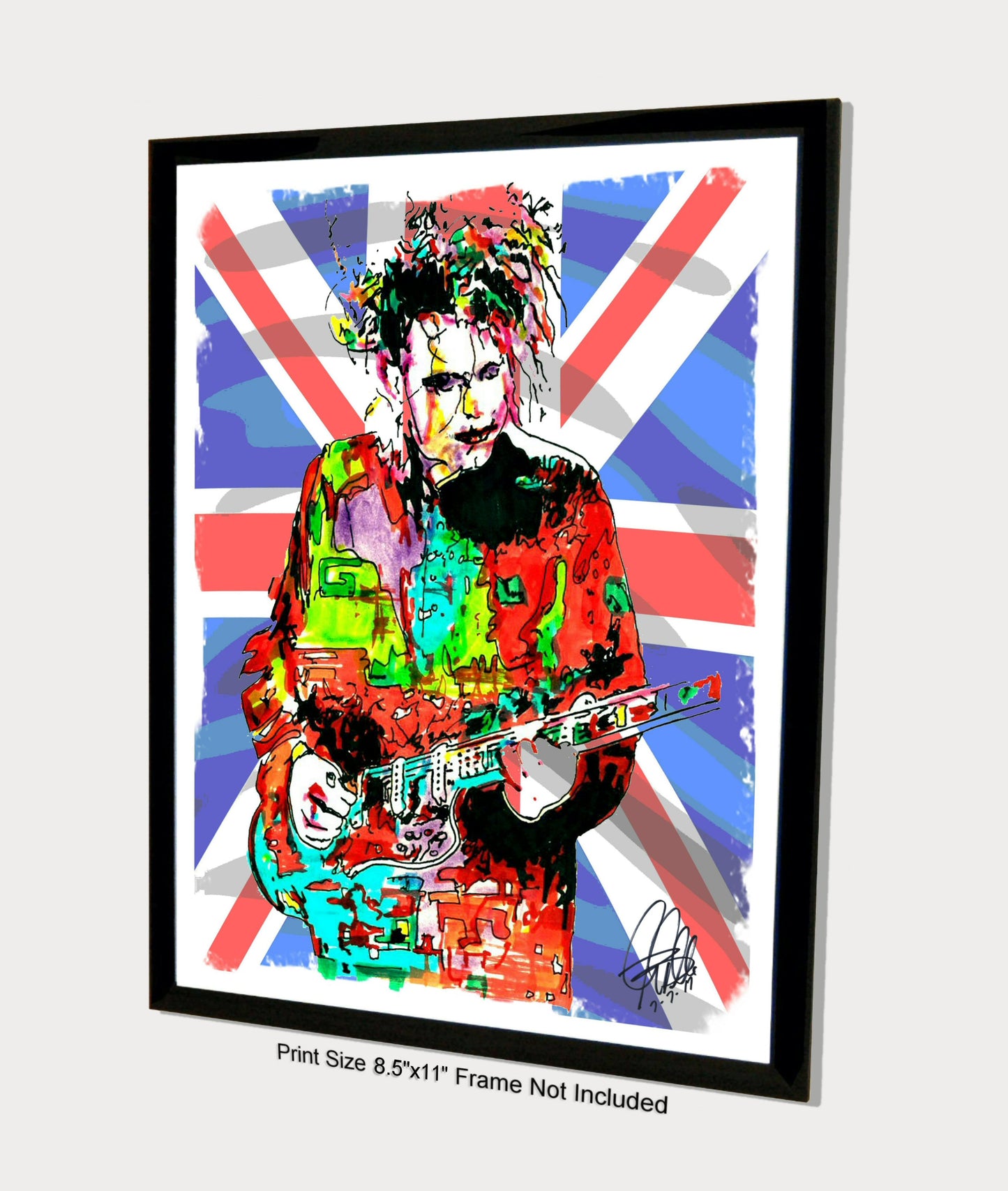 Robert Smith The Cure Goth Rock Music Poster Print Wall Art 8.5x11