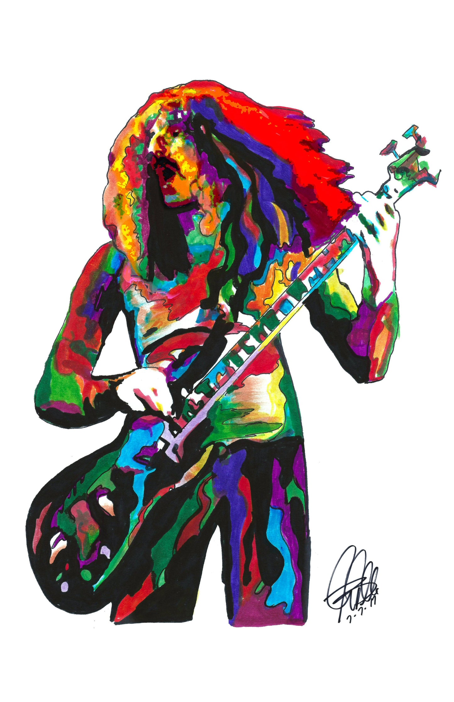 Geezer Butler Black Sabbath Bass Heavy Metal Music Print Poster Wall Art 11x17