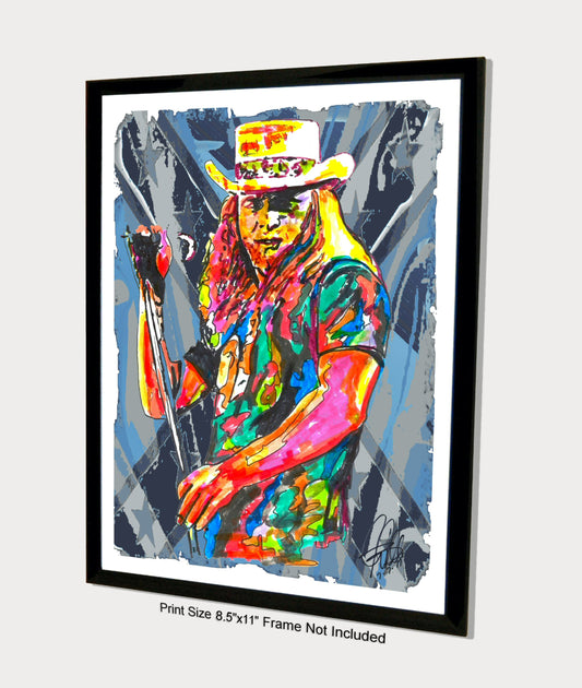 Ronnie Van Zant Lynyrd Skynyrd Rock Poster Print Wall Art 8.5x11